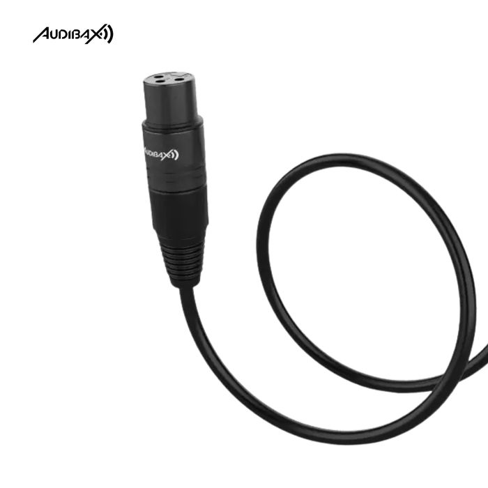 Audibax Silver Black XLR Macho - XLR Fêmea 3 Metros