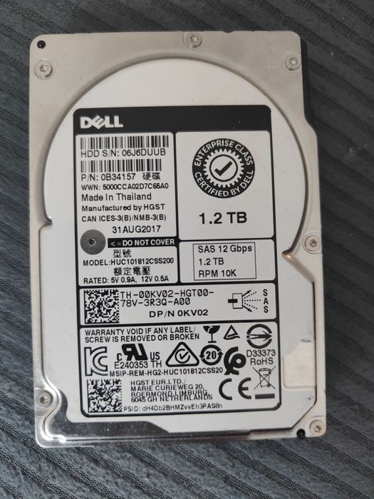 Dyski twarde Dell SAS 1.2 TB