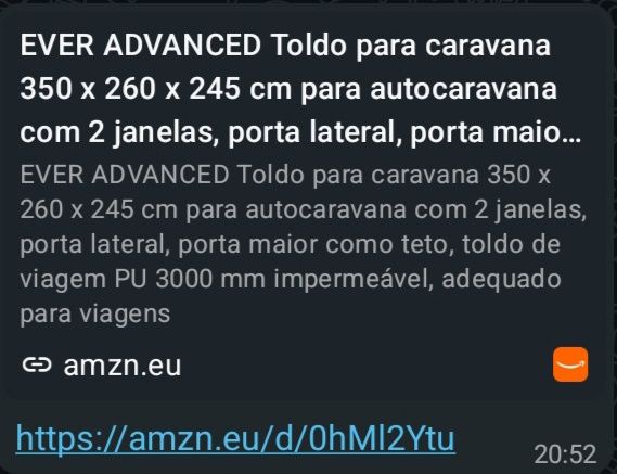 Avançado para Caravana ou Autocaravana