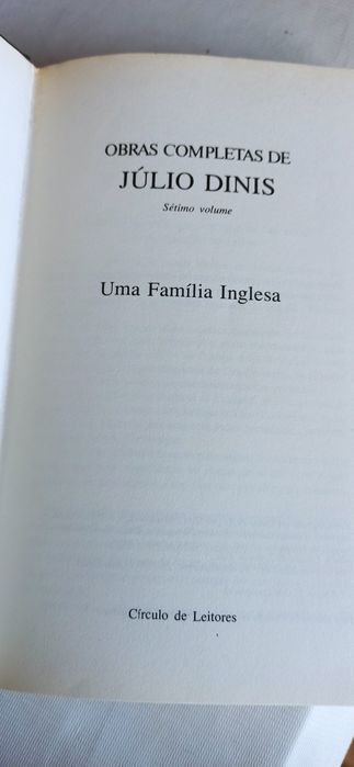 Uma Família Inglesa, Obras Completas de Júlio Dinis