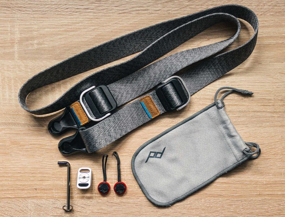 Pasek do aparatu bezlusterkowca Peak Design Slide Lite Ash Szary