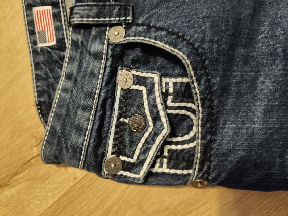 Nowe baggy jeansy true religion rozmiar XL kolor granatowy