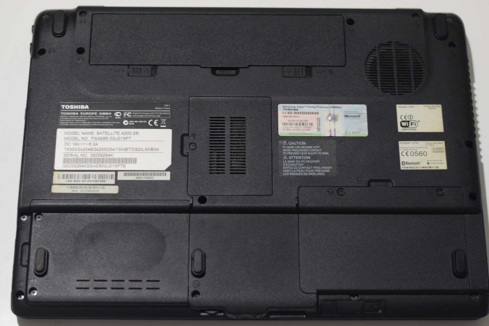 Toshiba Satellite A200 Intel Core2 Duo Extreme X9000 2.8 Ghz