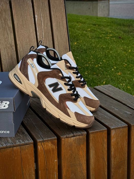 !SALE! Кросівки New Balance 530 Brown White 41 42 43 44 45 46 літні сітка нб