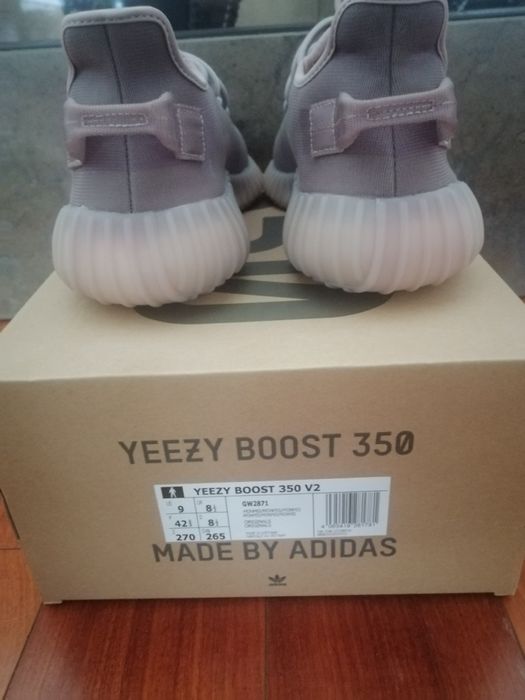 Adidas Yeezy Boost V2 350 Mono Mist, tamanho 42 e 2/3 (size 9 US)