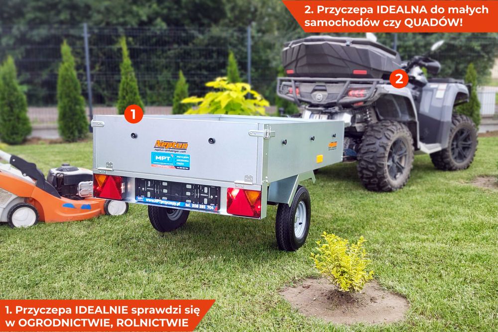 Przyczepa Neptun N5-145 City GN052 mała przyczepka quada gastronomii