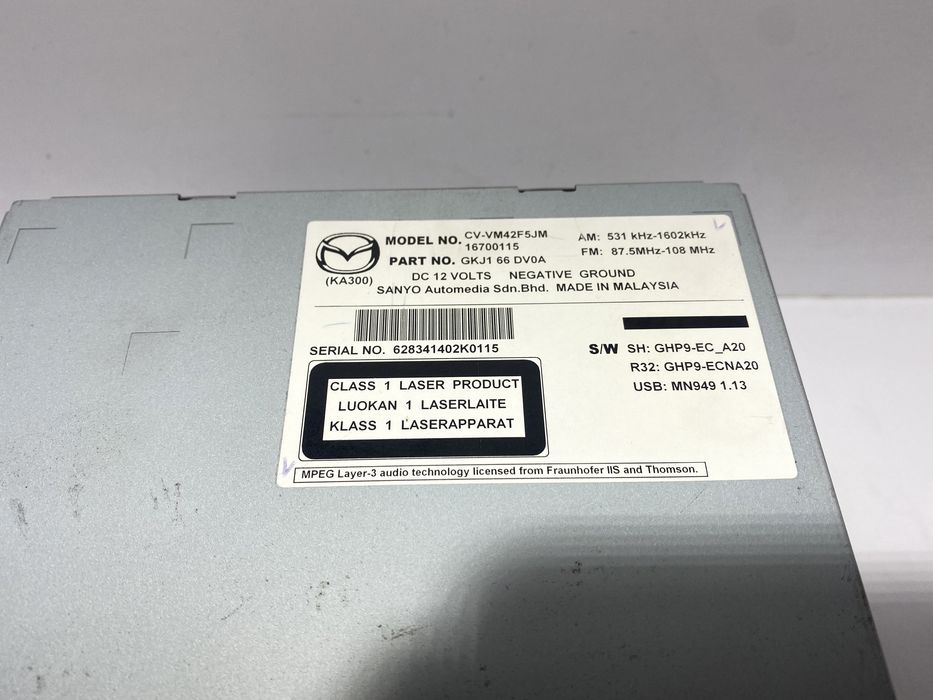 Магнітола мазда 6 mazda 6 блютуз штатна магнітола 2013-17