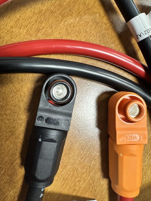 AWG 4 Силіконові кабелі до инвертора та акумулятора Deye