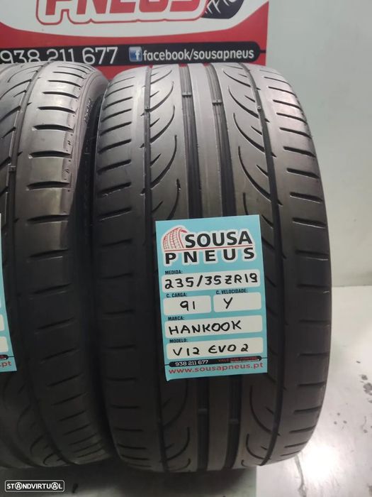 2 pneus semi novos 235-35r19 hankook - oferta dos portes