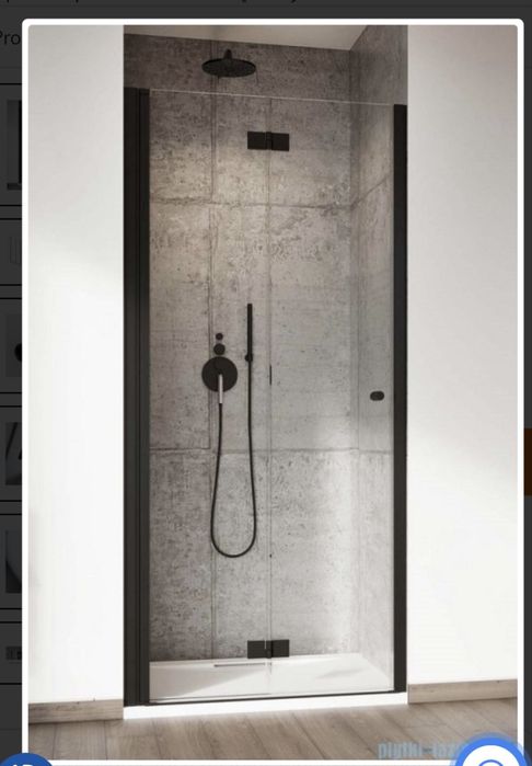 Radaway Nes Black Dwb drzwi wnękowe 70cm lewe