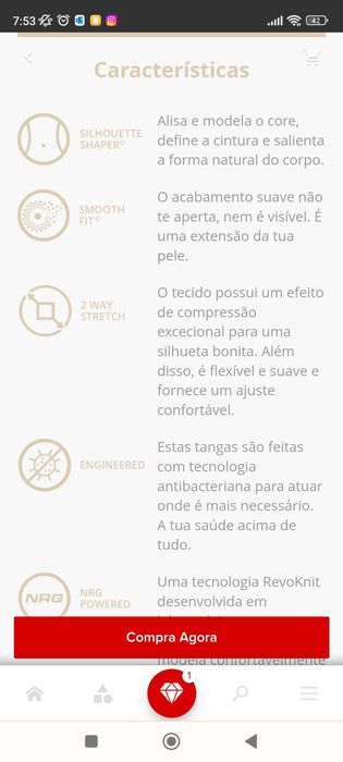 Vendo Cueca Modeladora PROZIS Nova, tam. M