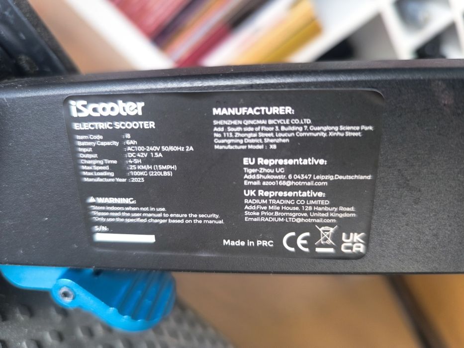 Penitente iscooter i8