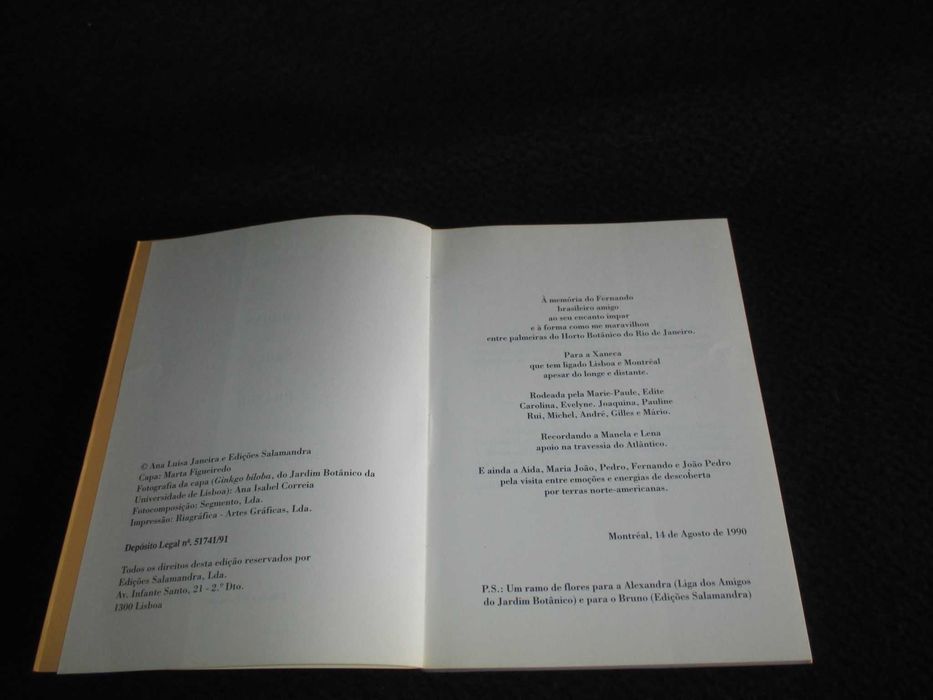 Livro Jardins do Saber e do Prazer Ana Luísa Janeira