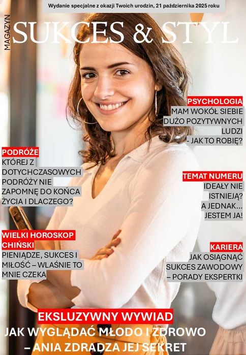 Okładka gazety na prezent urodzinowy dla kobiety