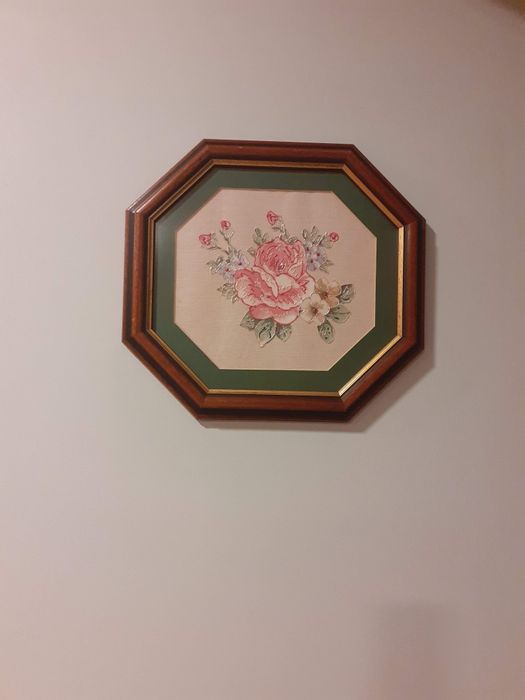 Quadro de colagem de tecidos decorativo64750568574210120