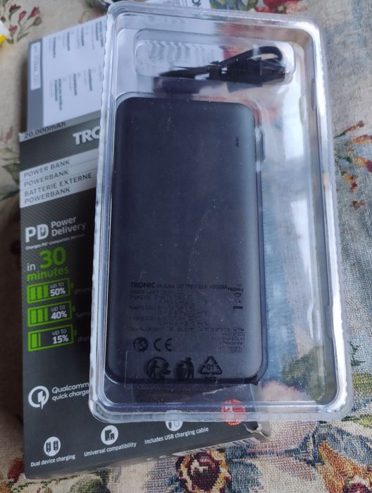Повербанк 20000 мАч TRONIC для 2 пристроїв Qualcomm quick charge