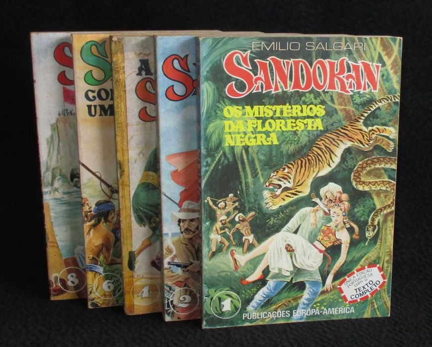Livros Sandokan Emilio Salgari 1977