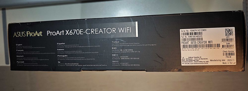 Motherboard ASUS ProArt X670E-Creator WiFi (Socket AM5) - Como Nova