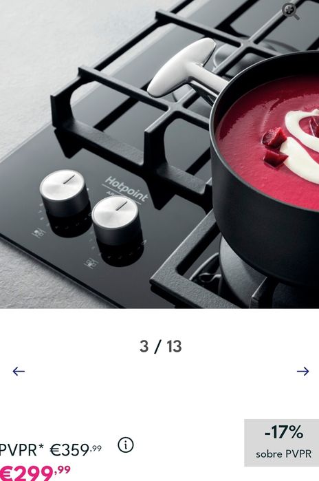 Placa a gás de vidro Nova..