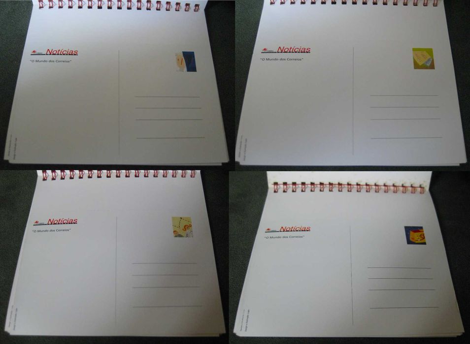 Calendário 2002 CTT em que cada Mês se Transforma num Postal