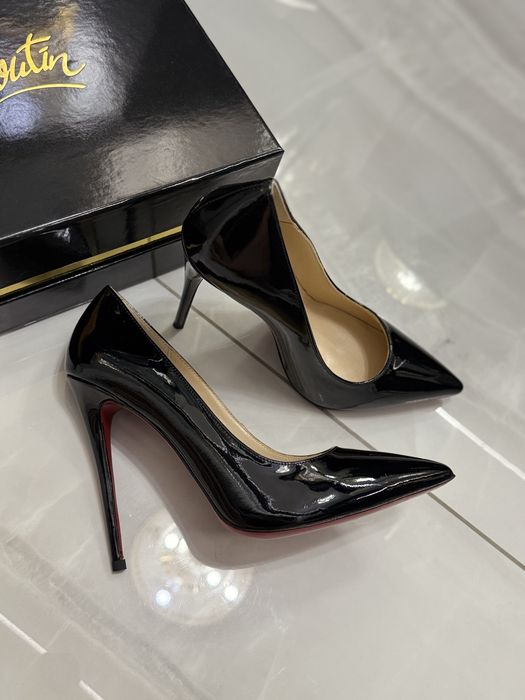 Szpilki Louboutin Black Leather