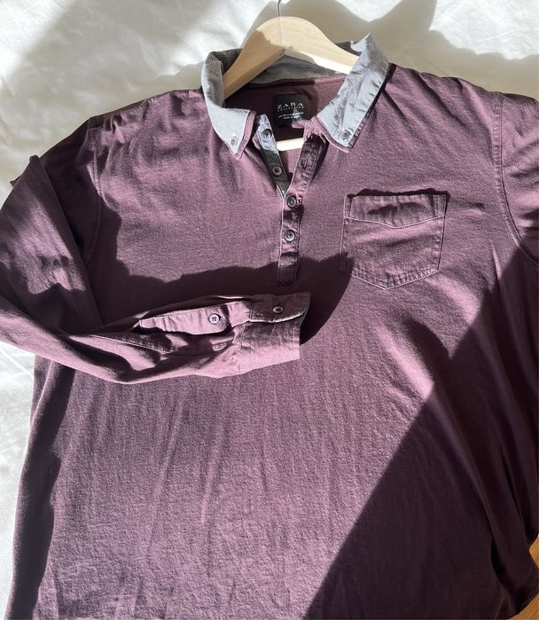 Zara koszulka Polo z dlugim rekawem