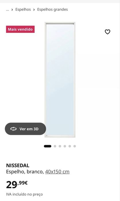 Espelho ikea pouco uso