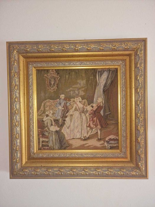 3 quadros tapeçaria GOBELIN com molduras Elegantes !!