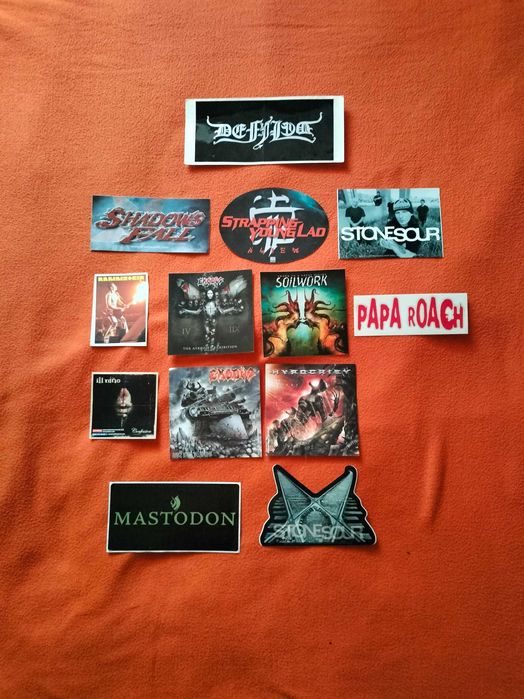 Autocolantes oficiais de bandas de Metal e Rock