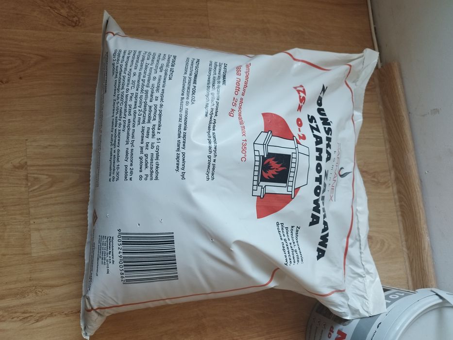 Zaprawa zduńska szamotowa  25 kg