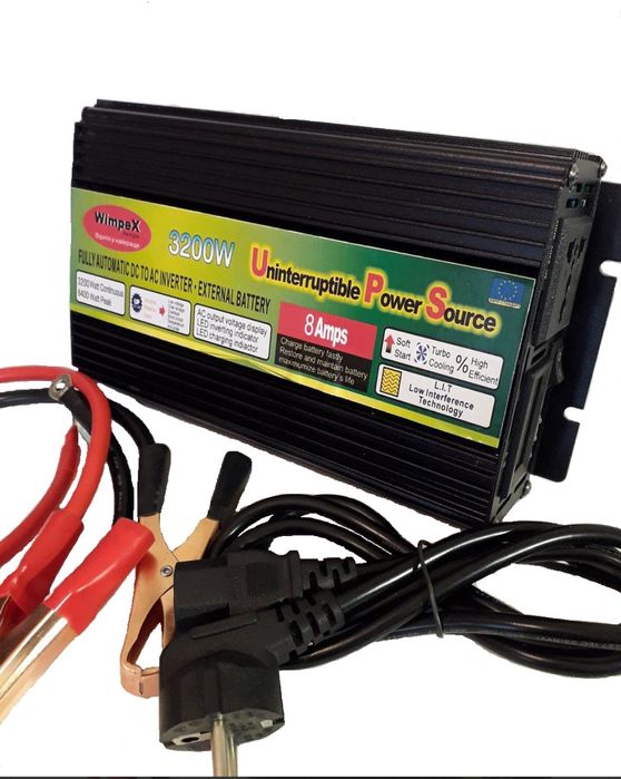 Преобразователь напряжения инвертор 12-220V 1000W 2000W перетворювач