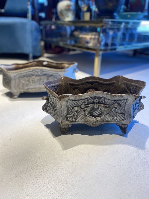 Francuskie Antyczne Zardiniery Donice Zeliwo XIX w