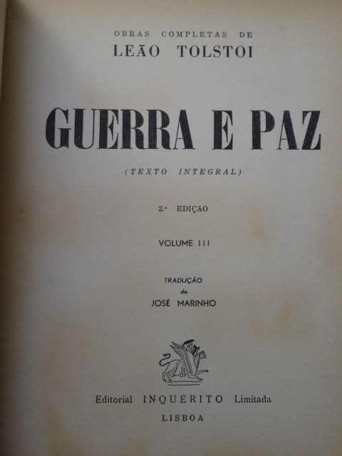 Guerra e Paz de Leão Tolstoi