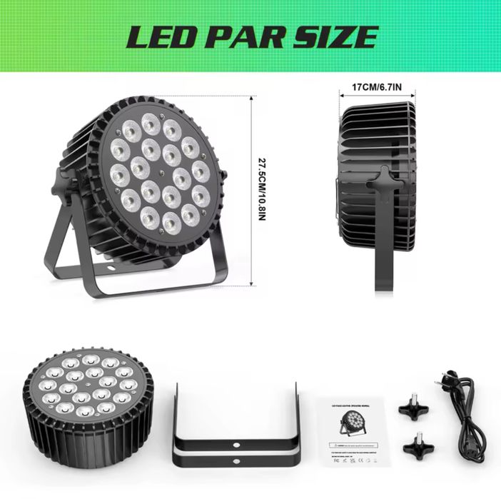 Led par light 18x8W