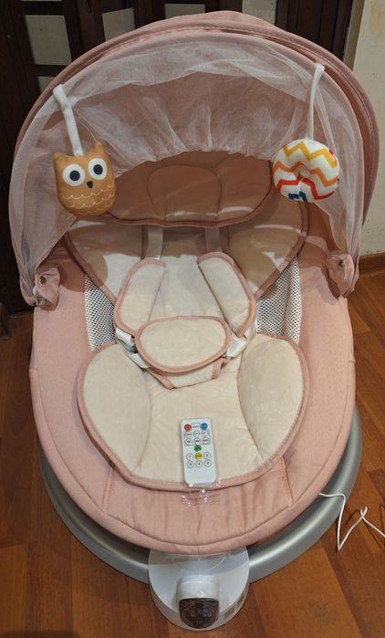Leżaczek Bujaczek Elektryczny - Baby Swing - Bluetooth Muzyka