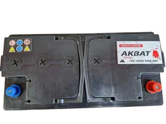Akumulator Rozruchowy 12V Akbat 120Ah 950A P+ Bus/Rolniczy/Dostawczy