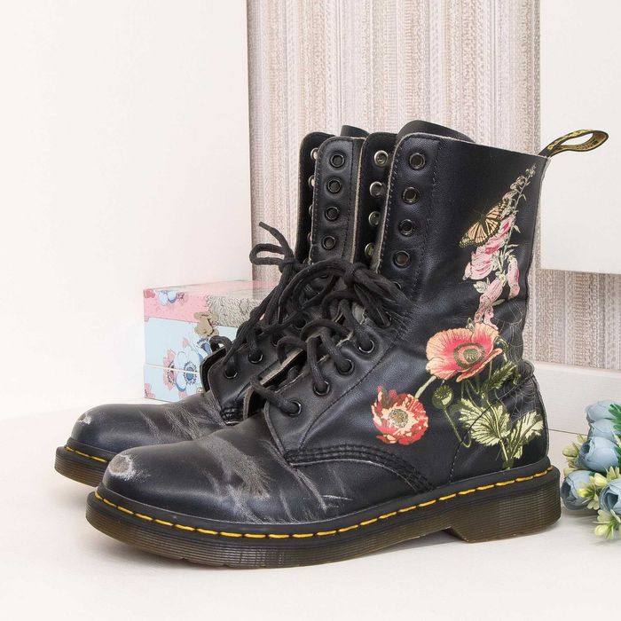 Ботинки грубые кожаные, Dr Martens. Натуральная кожа.