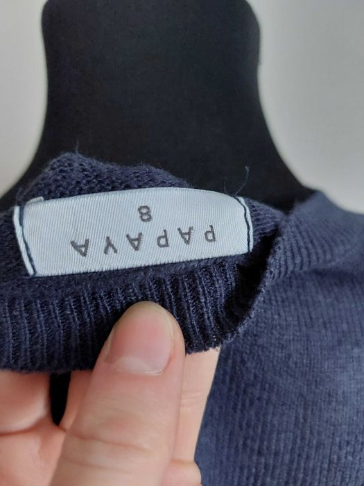Papaya sweter w paski granatowy biały lekki s m