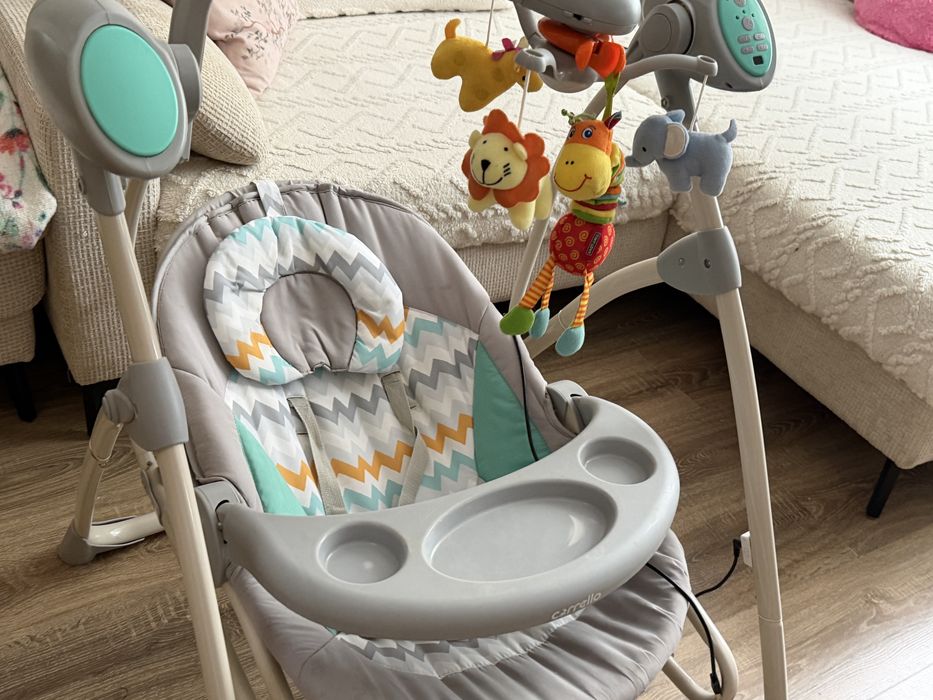 Крісло гойдалка Carrello Nanny 3в1 CRL-0005 Grey Wave