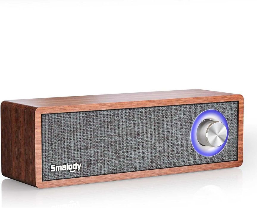Altifalante Bluetooth Smalody, altifalantes de madeira clássicos retro sem fios portáteis de 10 W