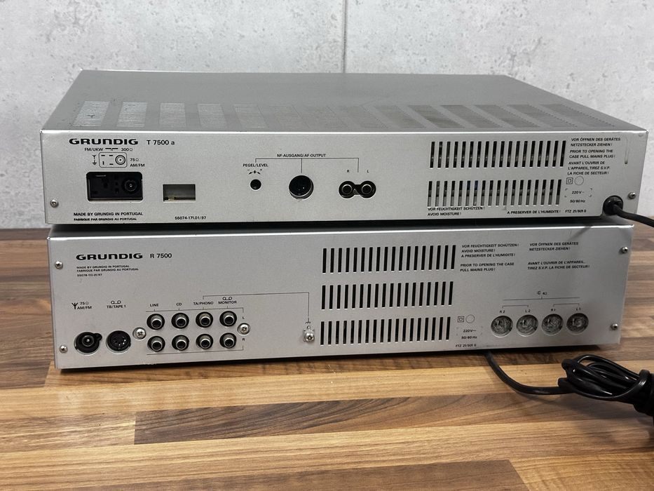 Zestaw Grundig T7500 R7500 tuner, wzmacniacz, amplituner vintage