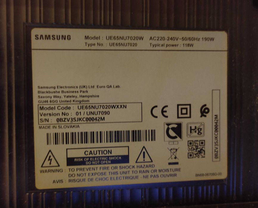 Płyta zasilajaca do tv SAMSUNG/Płyta zasilajaca / tv SAMSUNG