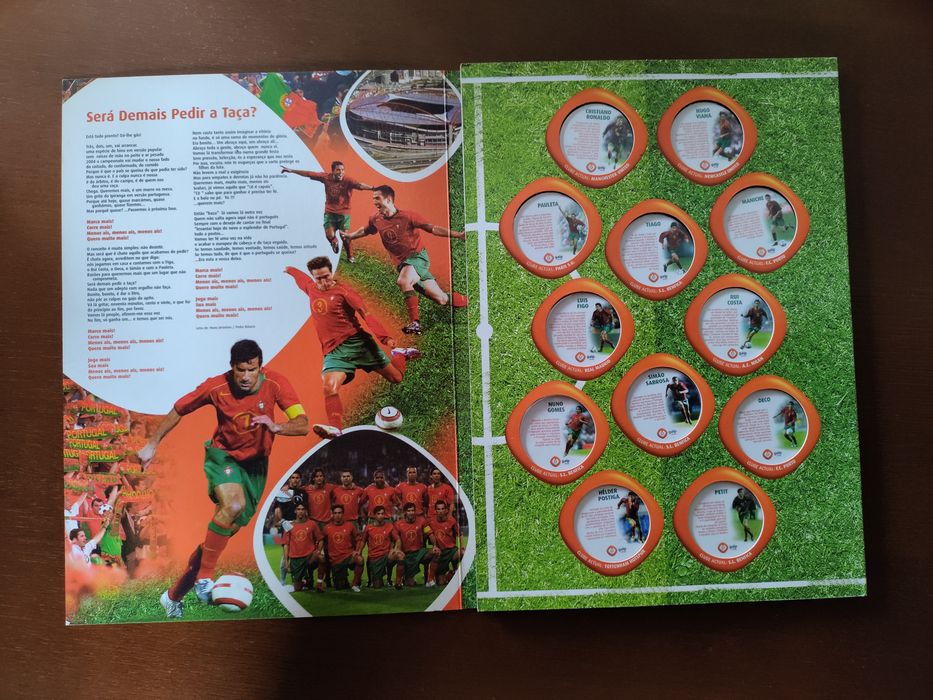 Caderneta Tazos Coleção Oficial Seleção 2004 Rookie Cristiano Ronaldo