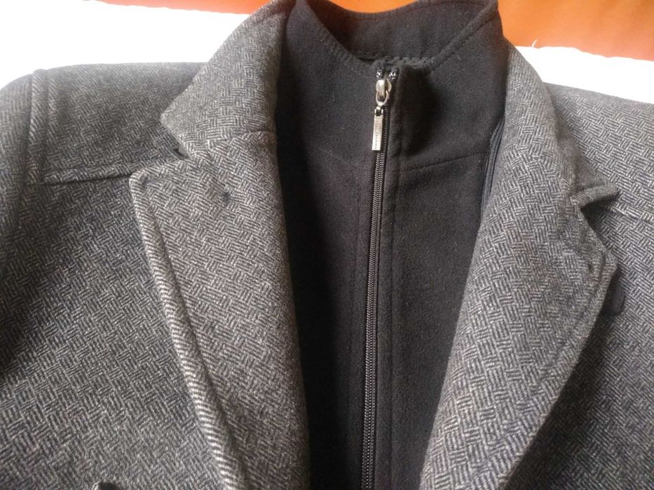 Стильное полупальто френч ХL, утеплённое, добротное.