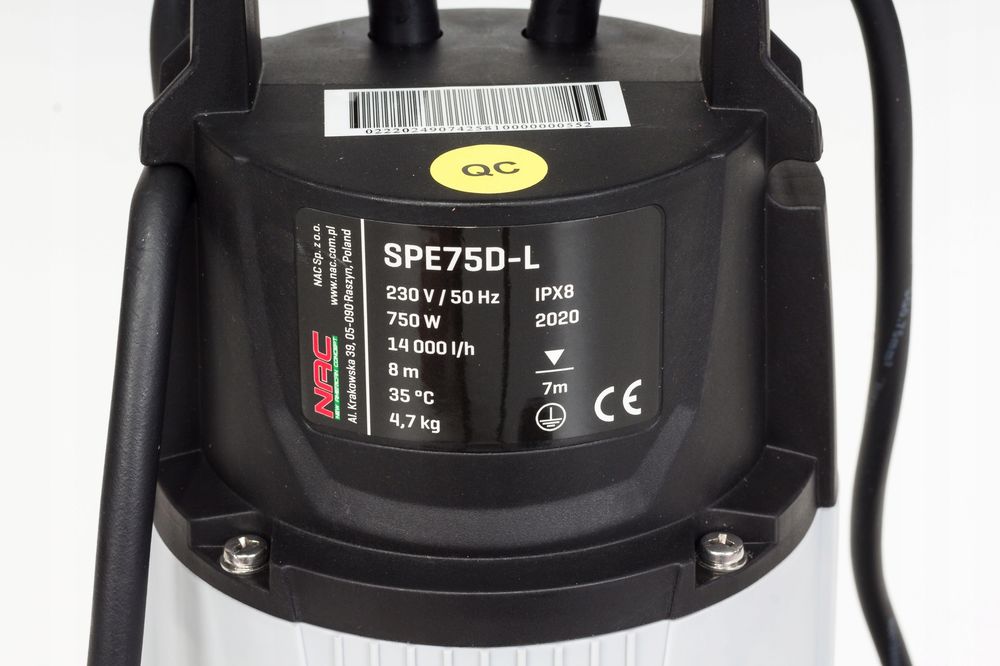 Nac Pompa Do Wody Brudnej 750W 14000L/H Spe75D-L