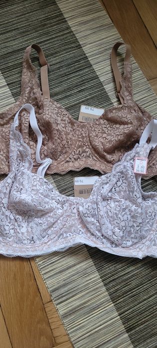 Koronkowe biustonosze Tezenis – rozmiar 80D – zestaw 2 sztuki