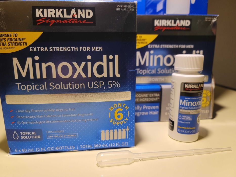 1X60ml Minoxidil Kirkland 5% calvície força extra cabelo de homens