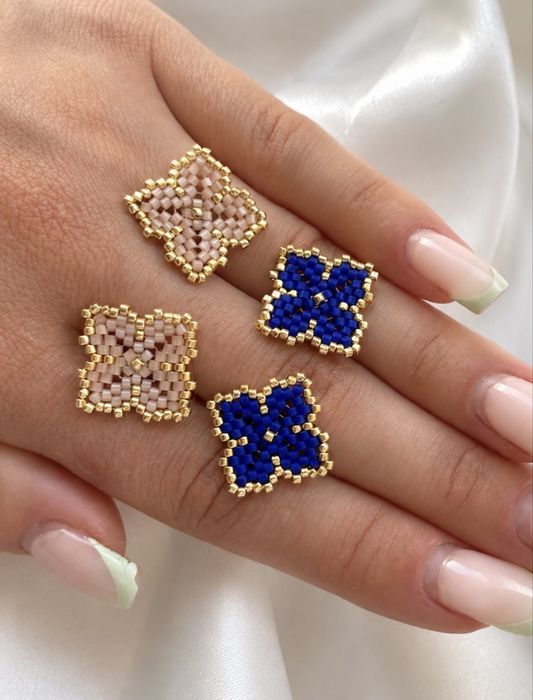 Сережки з бісеру  Van Cleef