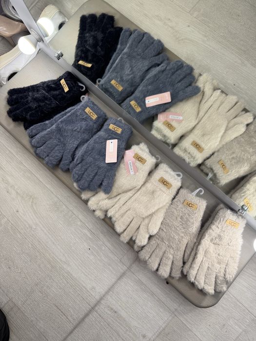 Перчатки рукавиці теплі пухнасті ugg