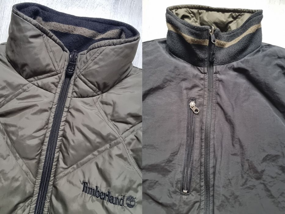 Timberland Down Vest kamizelka puchowa khaki olive dwustronna